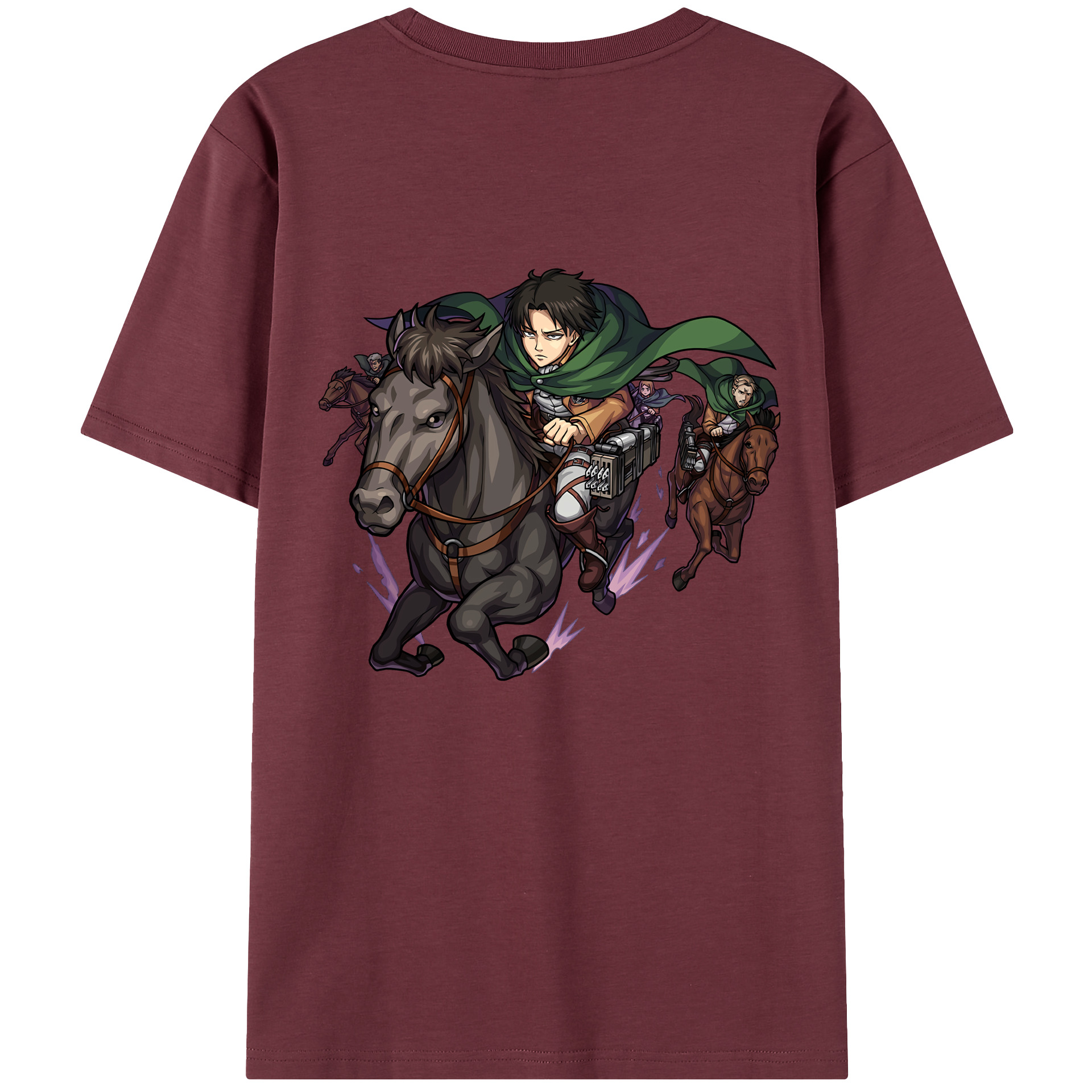 （画像用） 進撃の巨人 リヴァイ·アッカーマン Attack on Titan Levi Ackerman 綿100％半袖Tシャツ（背面プリント）